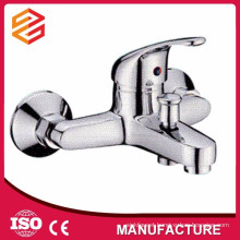 Polished Chrome Ceramic cartridge mixer hot cold water shower shower hose bathtub faucet wall mount bathtub mixer